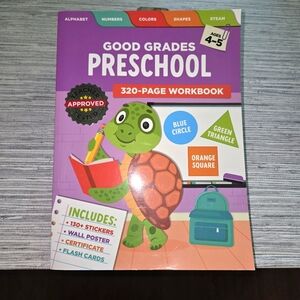 NWT Good Grades Preschool Workbook 320 Pages Ages 4 - 5 Stickers Too!